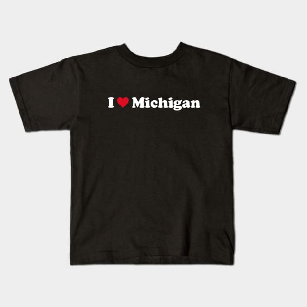 I ❤️ Michigan Kids T-Shirt by Novel_Designs